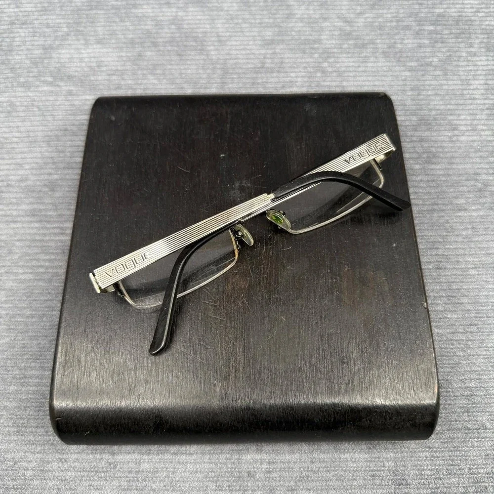 Vogue VO 3626 352 Black Silver Rectangular Y2k Eyeglasses Frames 50-18-135
